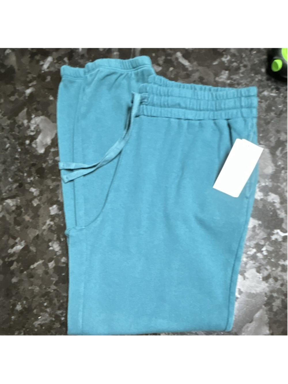 Old Navy Women’s green/blue Solid Jogger Pants M Drawstring Elastic Waist